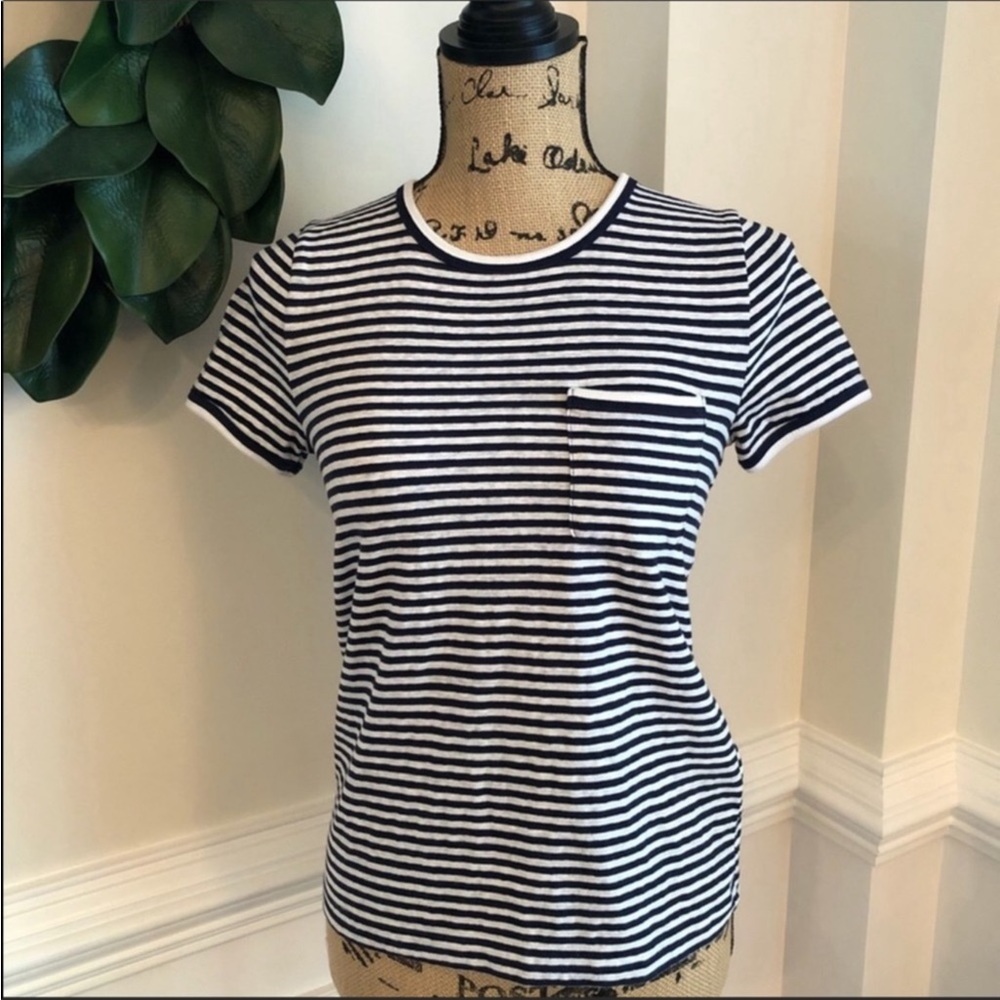 J. Crew Contrast Striped Club Tee